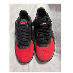 Puma - Black & High Risk Red GV Special VL Jr Suede Sneaker