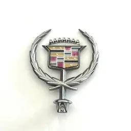 Chrome Vintage Cadillac Wreath Hood Ornament.