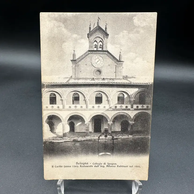 “Collegio di Spagna in Bologna, Italy” Sepia Toned Antique Unused Postcard