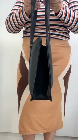 Coach Marketing Tote 9665 Black Leather Bag