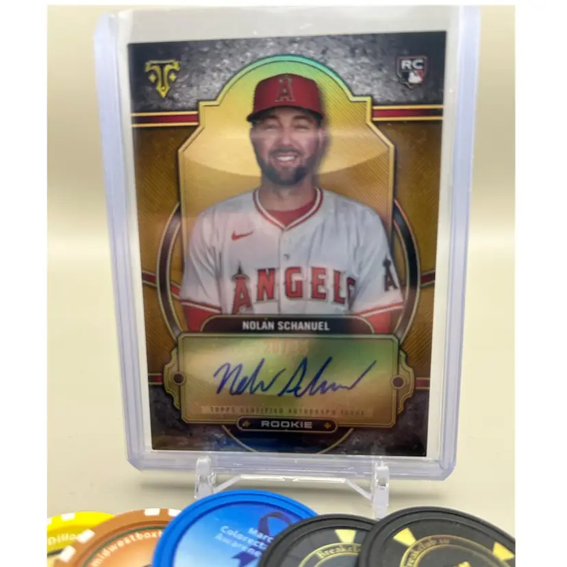 Nolan Schanuel 2025 Topps Triple Threads Rookie Auto 20/25 Los Angeles Angels