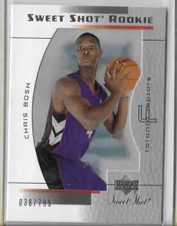 Chris Bosh 2003 Upper Deck Sweet Shot Rookie Card - Toronto Raptors 038/799