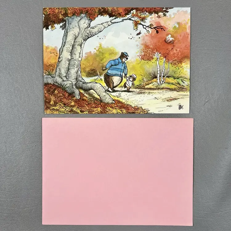 Greeting Card Illustrated Papa Bear Baby Cub Phil Mendez Alexander Greetings Inc