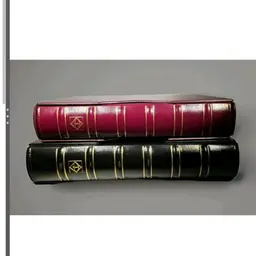 2 LIGHTHOUSE Albums Coin Banknote Stamp 4 Ring Black Burgandy & 70+ Inserts