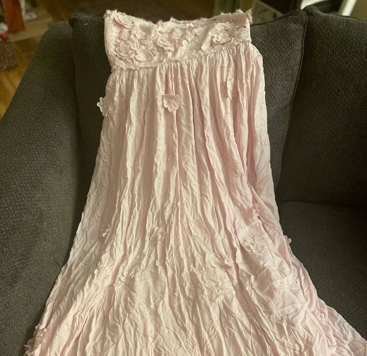 Free People Falling Petals Pink Dress