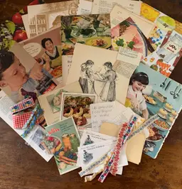 Junk Journaling Ephemera Packet Cookbook/recipe Themed 50+ Items