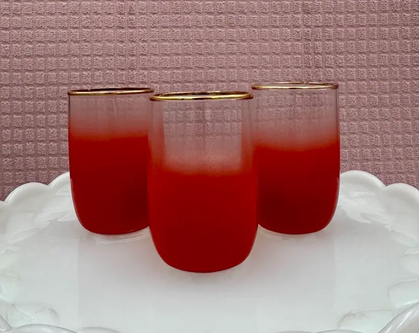 Blendo Cherry Red Ombré Juice Glasses