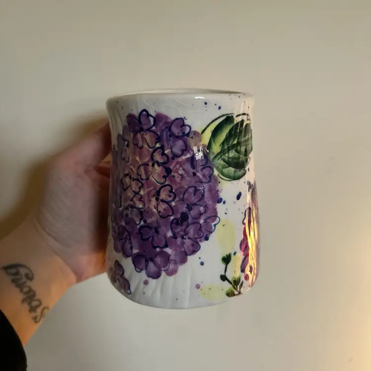 Bella Casa By Ganz Floral Ceramic Mug