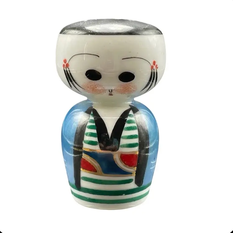 Kokeshi Doll Salt and Pepper Shakers Vintage Ceramic Japanese Serving Kitchen