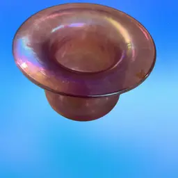 Iridescent Carnival Glass Hat Vase