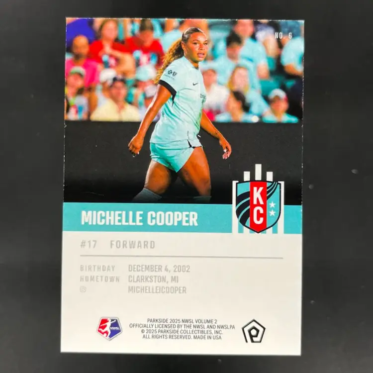 Michelle Cooper 2025 Parkside NWSL Vol 2 Goal /39 Soccer Card