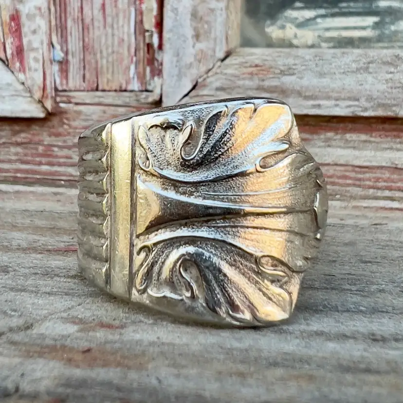 Spoon Ring Silver Plate Size 11.5 Not Adjustable