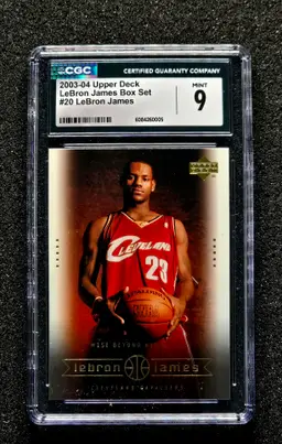 2003 Upper Deck Box Set #20 LeBron James Cavaliers RC Rookie CGC 9 MINT