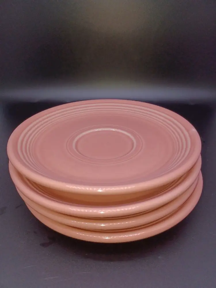 4 Fiestaware Rose Saucers p86 retired color