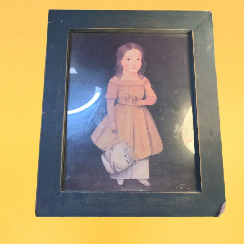 06a. Norma Schneeman 1984 Painting Print Lithograph Portrait art Framed