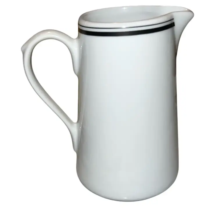 French Porcelaine d’Auteil Pitcher With Lemons  French Restaurant Ware 5.25”