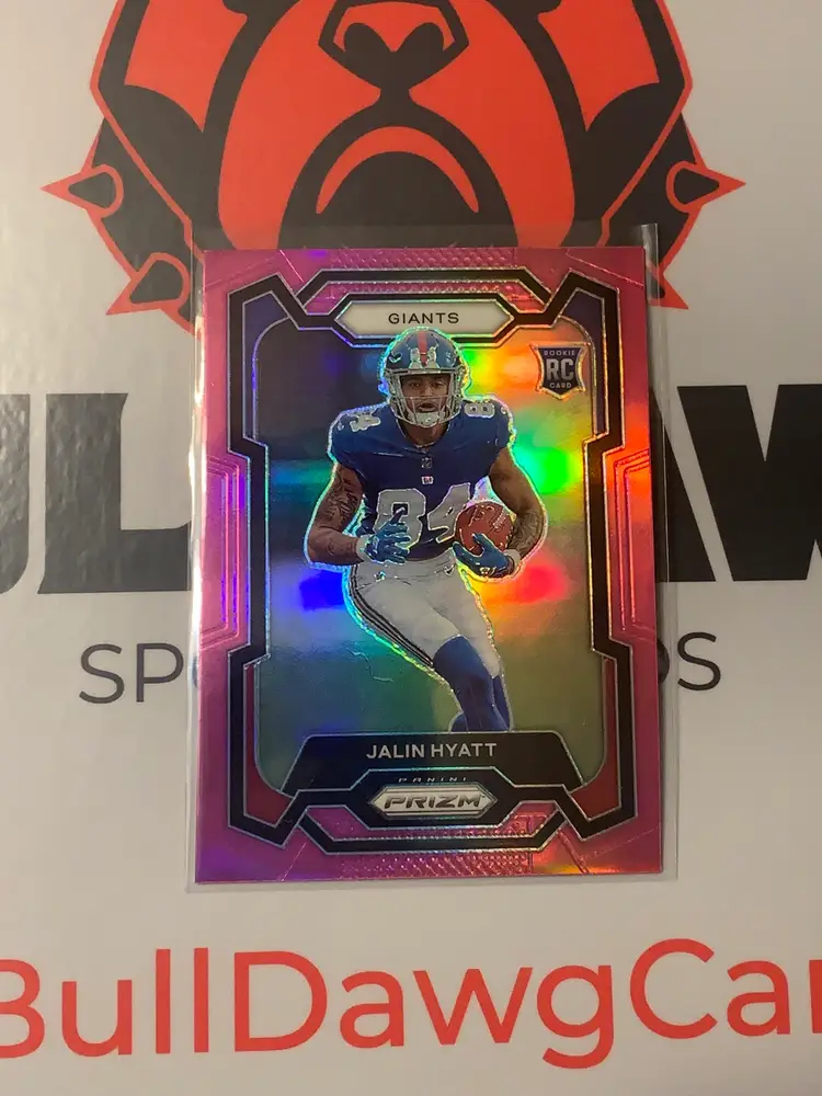 2023 PANINI PRIZM JALIN HYATT PINK PRIZM NEW YORK GIANTS ROOKIE RC #378