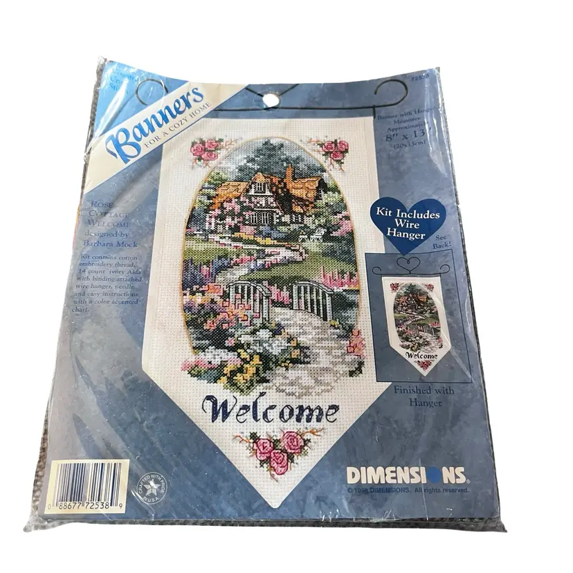 19 Vintage 1998 Dimensions NOS  Rose Cottage Cross Stitch Kit