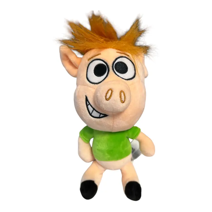 Hobby Kids TV Adventures Hobby Pig Plush – Green Shirt – 8” Plush