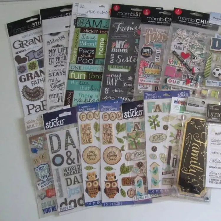 #56 - 20 NIP Random Packages of FAMILY STICKERS Mambi Sticko Paper Studio House +