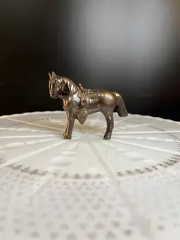 Miniature Bronze Horse w/ Parade Saddle
