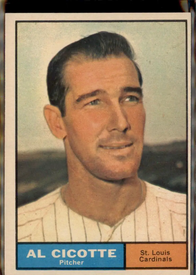 1961 Topps #241 Al Cicotte - ( ) - St. Louis Cardinals
