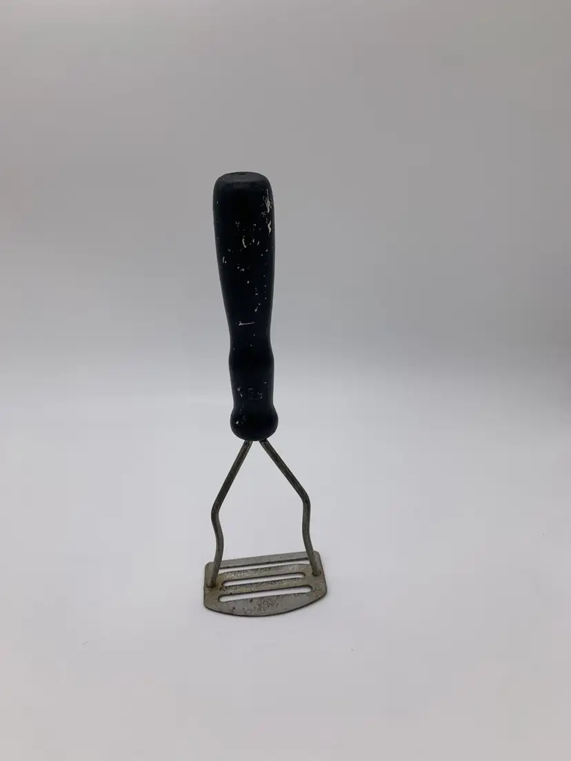 Vtg. Mid Century ACE  Metal Kitchen Potato Masher Hand Tool With Wooden Handle