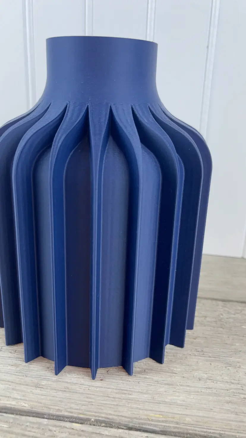 Modern Flower Vase, The Kinsu Short Vase, 3D Printed, Unique Vase, Bookshelf Table Decor, Plant Lovers, Multiple Colors