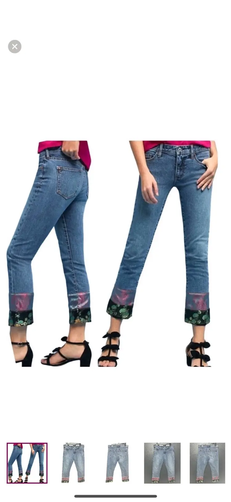 Anthropologie Pilcro And The Letterpress Blue Denim Slim Boyfriend Jeans Size 27