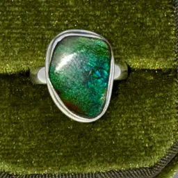 925 Ammolite Ring Size 6