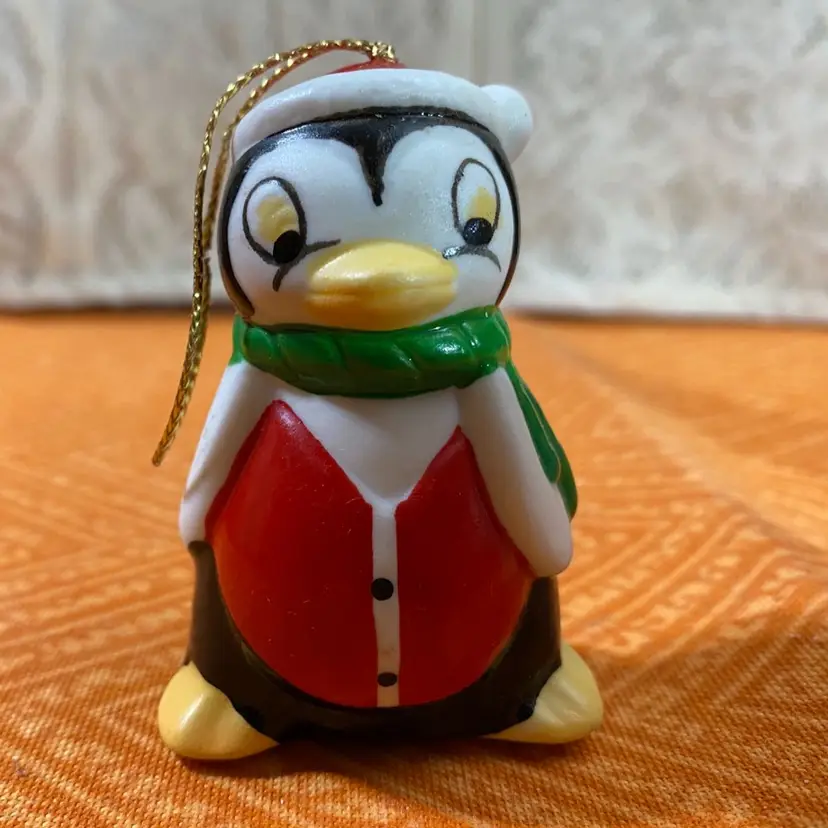 Silly Penguin Ceramic Ornament