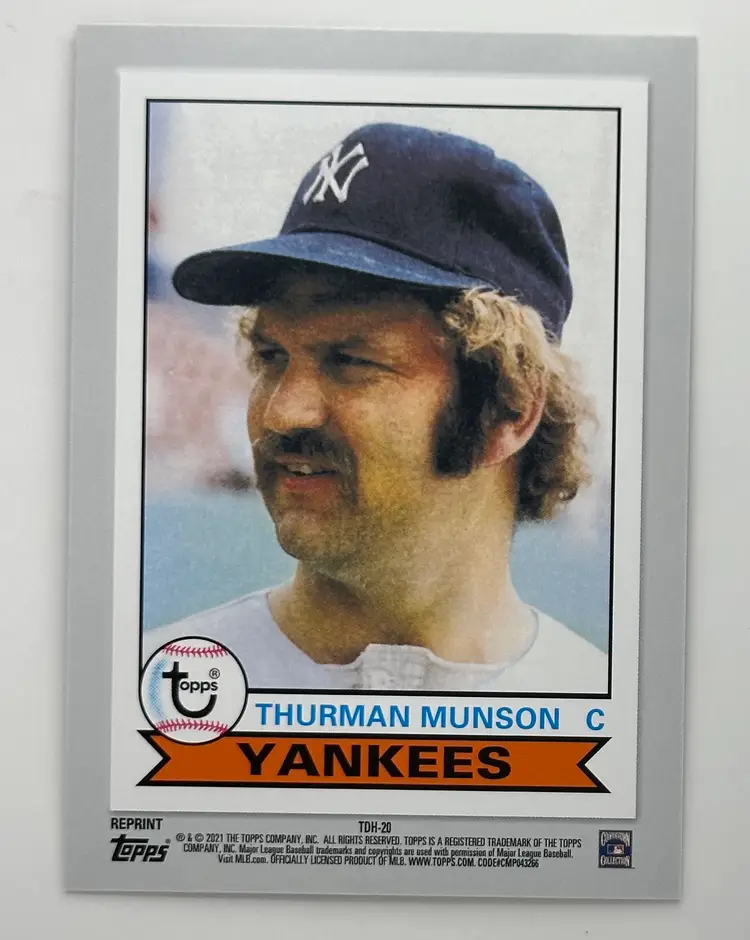 Thurman Munson 70th Anniversary Topps Yankees Card
