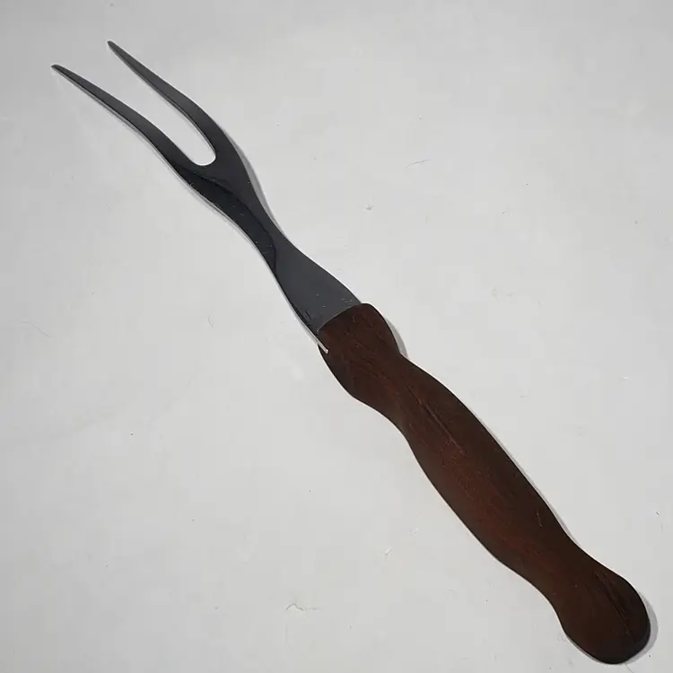 Cutco #27 Carving Fork 11.25" Brown Handle Wear USA
