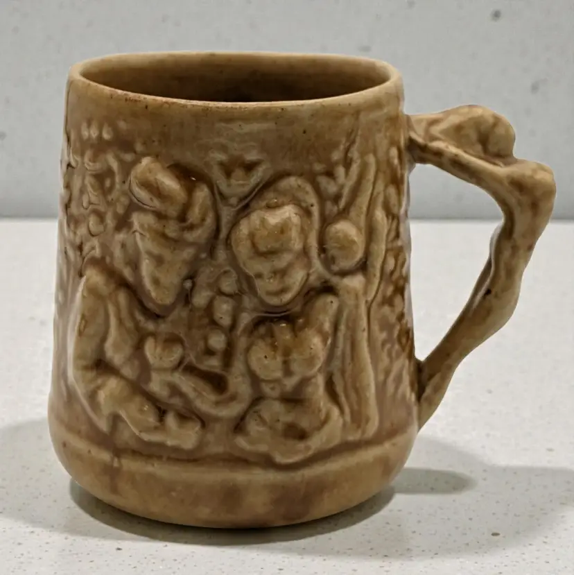 Adam and Eve Naked Lady Handle Coffee Tea Mug Cup Vintage