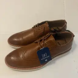 George Men's Branford Casual Dress Oxfords Brown Size 12 NWT Nice Shoes