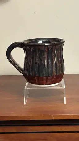 Art Pottery Glazed Coffee Tea Mug Handmade Rustic, Signed