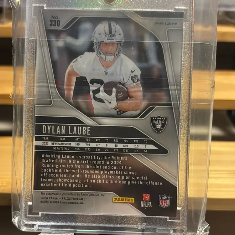 2024 Panini Prizm Silver, Dylan Laube Rookie Autograph