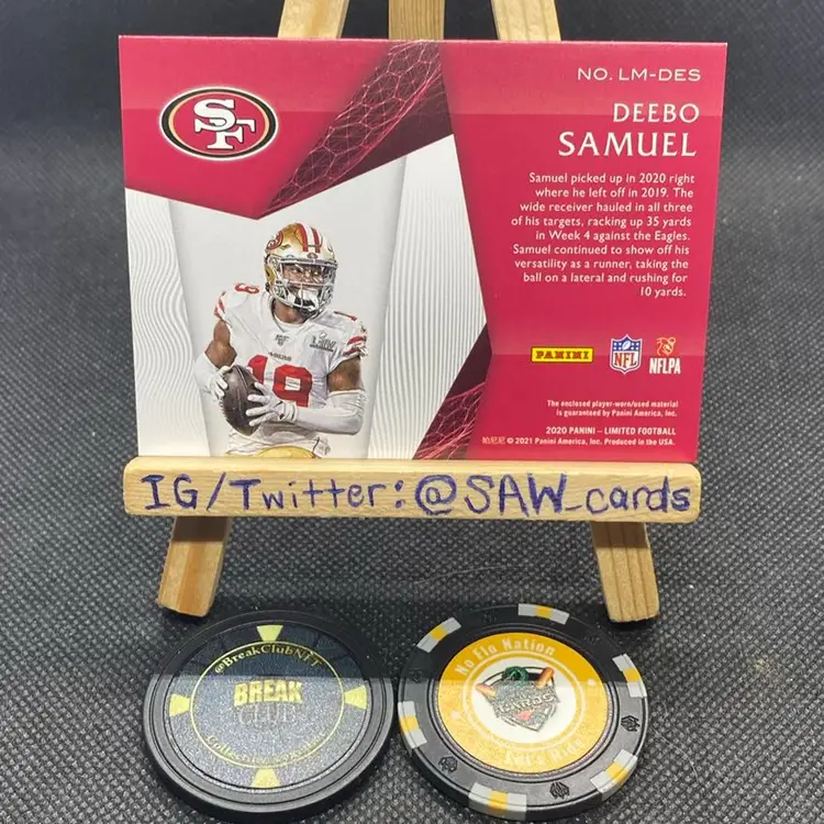 Deebo Samuel 2020 Limited Limitless /99 San Francisco 49ers