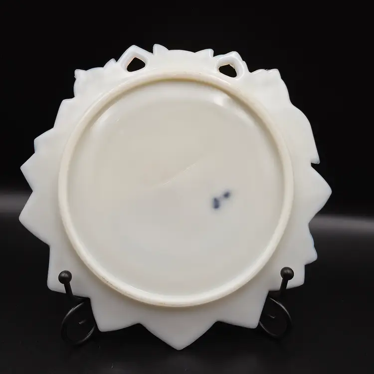 Antique Three Bears Milk Glass Plate