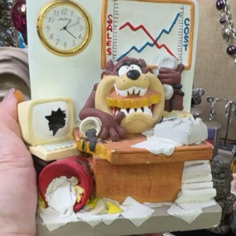 Taz Warner Brothers 1994 Desk Clock