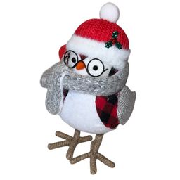 Christmas Fabric Bird NWT 7”