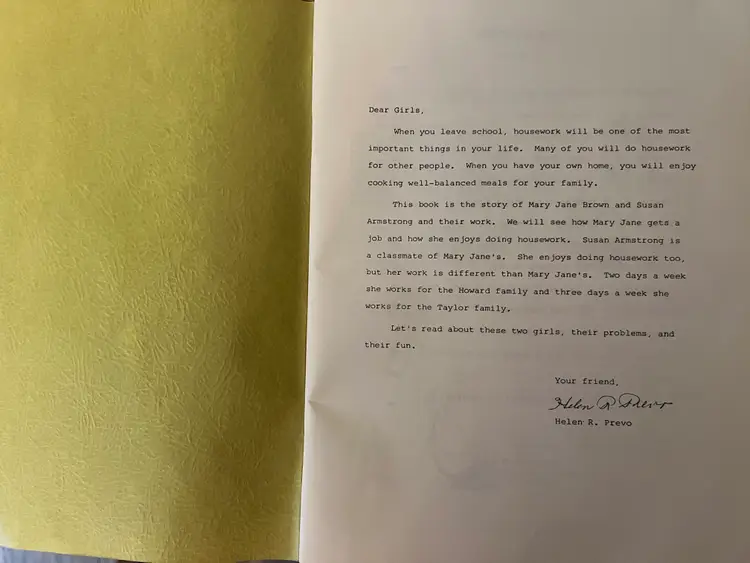 1964 The Happy Housekeepers Reading Work Book. Vintage Retro Ephemera Homemaker Booklet Trad Wife Mid-Century