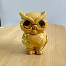 Adorable Vintage Ceramic Chubby Owl Figurine