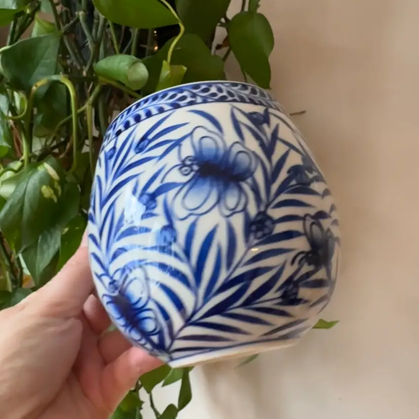 Toasty Morning Blue and White Pottery Coffee Mug