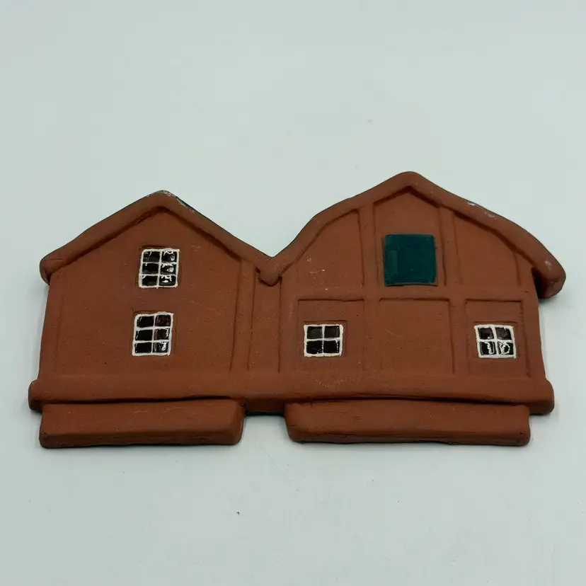 Vintage Meri Saarnio Finnish Studio Art Pottery Wall Relief Vanha Porvoo