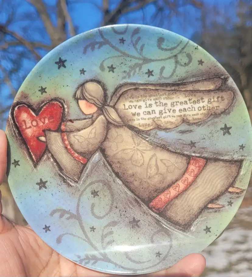 Carson Mini Plate Angel Blessings 5" round