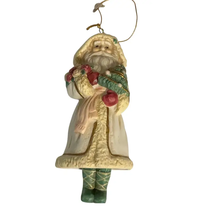 Old Father Christmas Bell Ornament. Measures 5”x2.5”