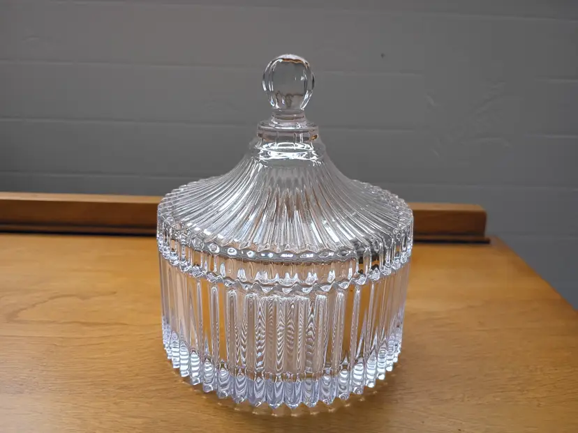 Mikasa Diamond Fire lidded trinket dish