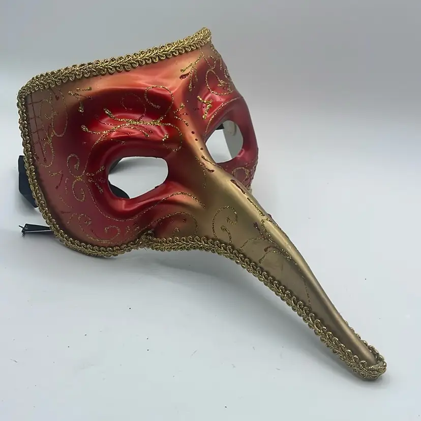 Mardi Gras Mask With Gold And Red