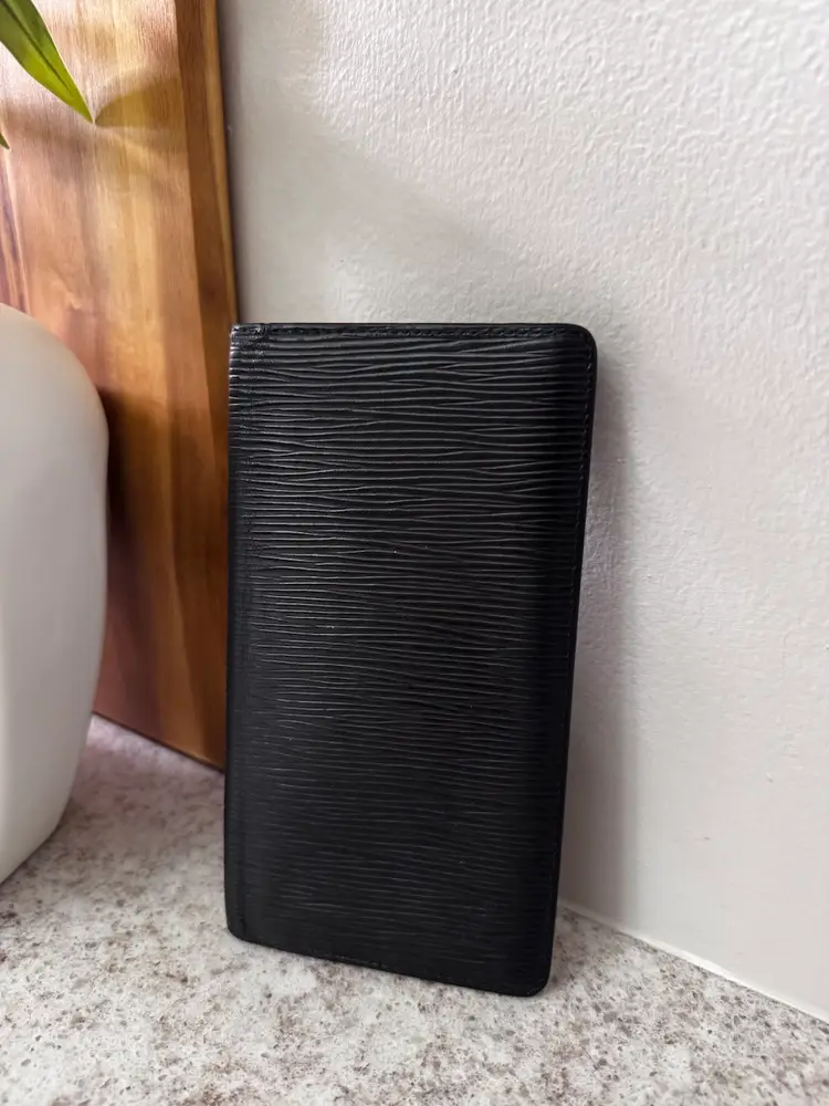 Louis Vuitton Black Epi Long Bifold Wallet